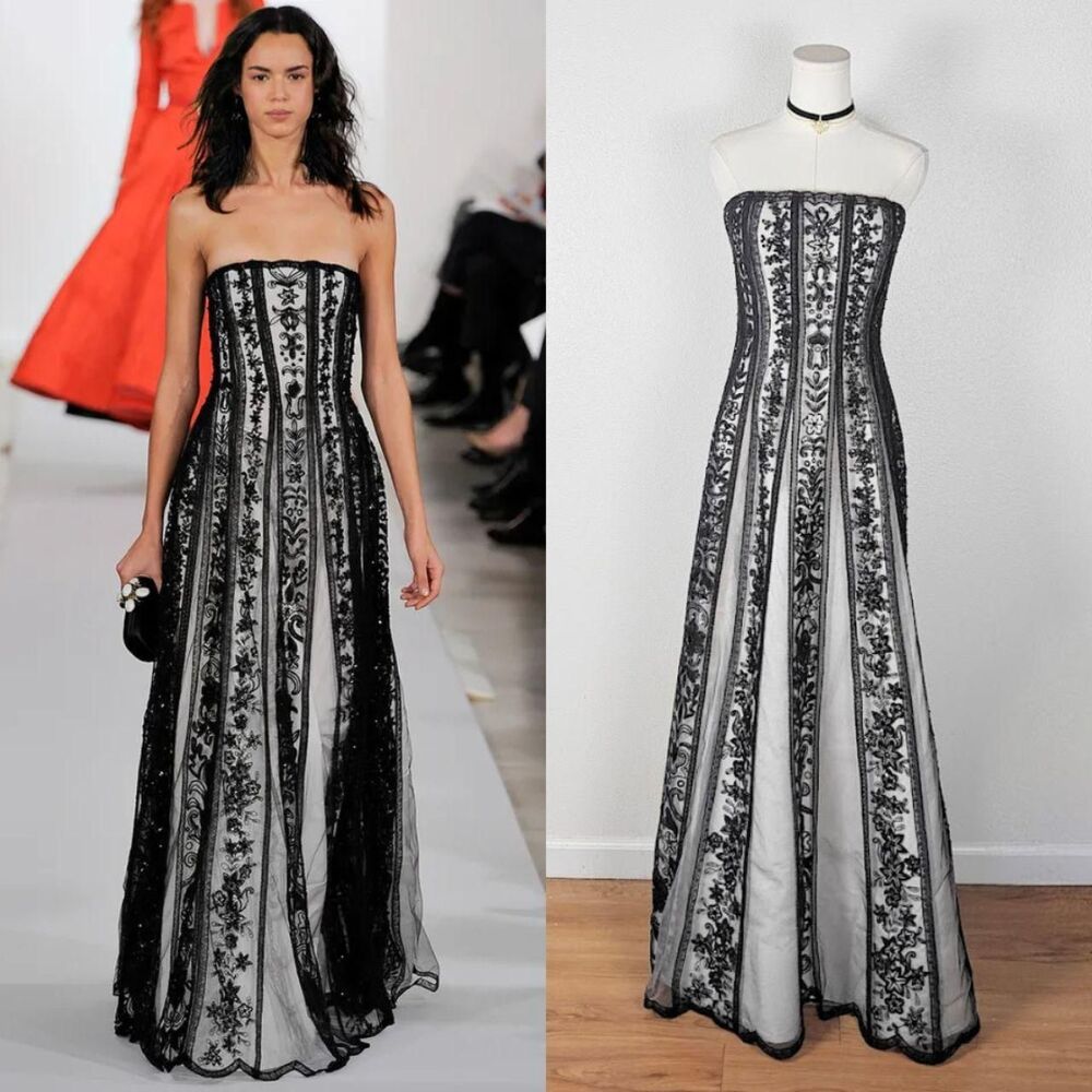 Y2K Oscar de la Renta Beaded Fairygoth Dress